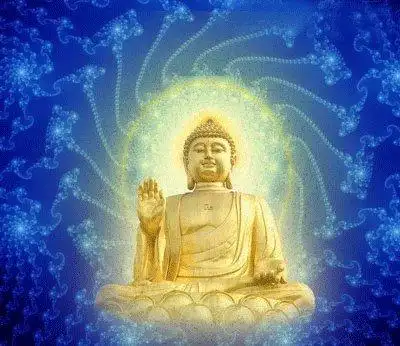 放下 念断 寒月佛影照 冷云寺门张 大雄宝殿 莲花灯映佛光万丈