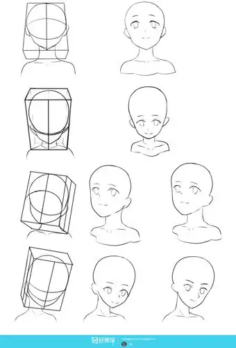 作业:动漫人物头部仰视,俯视的画法训练 - 澄浣 - 轻微课