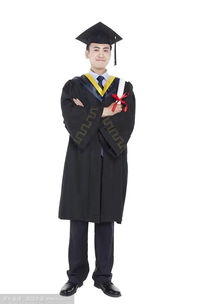 穿学士服的男生