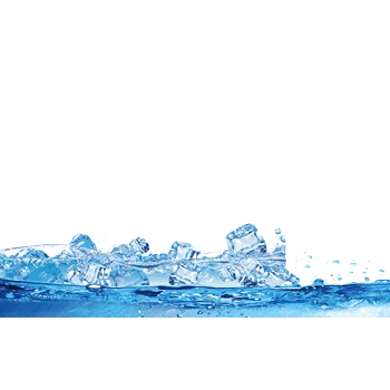 蓝色冰水