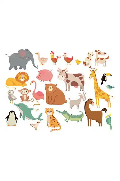 卡通简约小动物素材