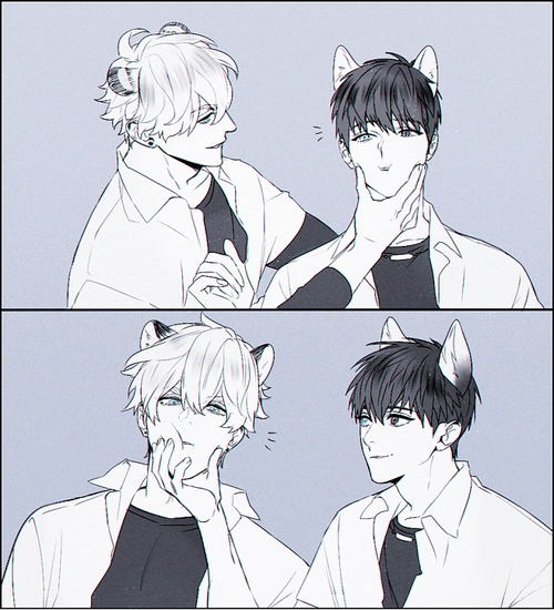 人外双人黑白同性男男中景