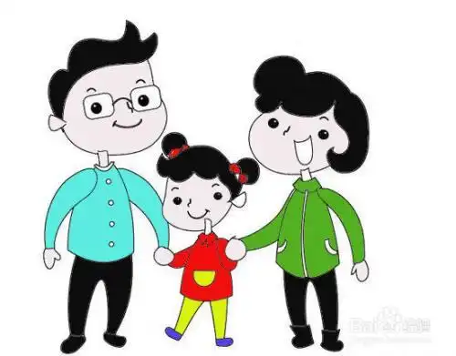 一家人的简笔画