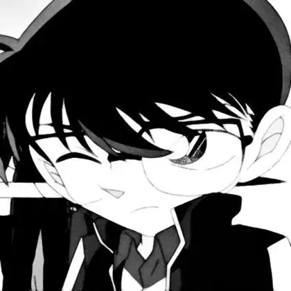 名侦探柯南黑白头像图片