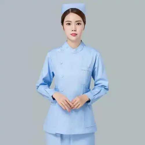 牙科口腔月嫂护理员偏襟分体护士服 医生工作服 长袖护士服套装