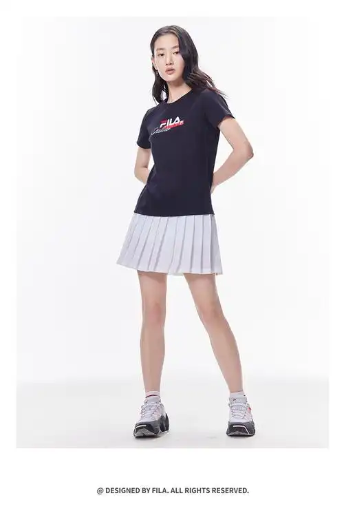 fila斐乐女装官方女士短袖t恤2021年秋季新款时尚休闲运动上衣商场