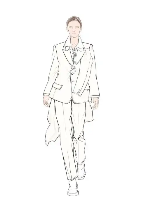 设计效果图#服装设计考研#服装设计#服装设计手绘#西服穿搭#西服设计