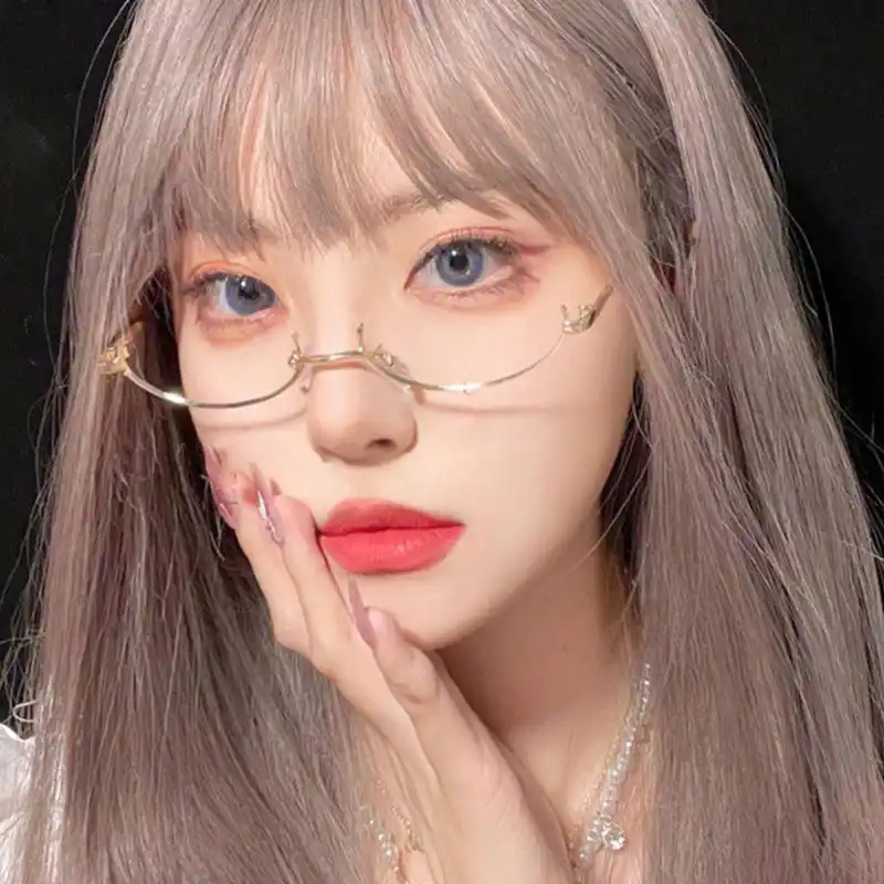 cosplay下半框禁欲装饰眼镜网红二次元御姐j cosplay下半框禁欲装饰