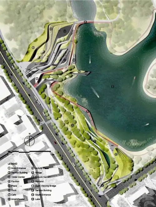 线性景观珠海香山湖公园设计案例分享