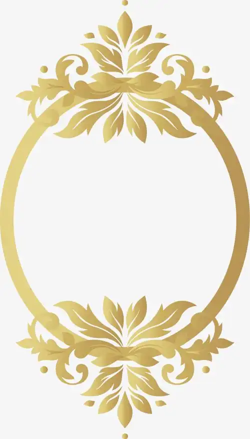金色花纹边框