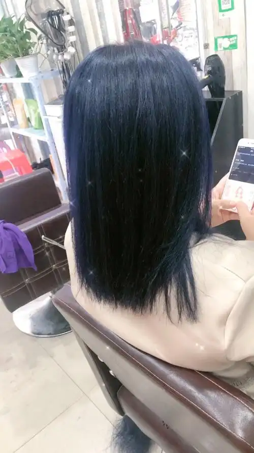 蓝黑色短发款9191.