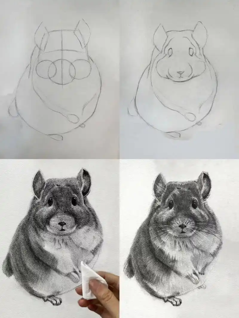 超可爱的素描龙猫详细绘画步骤图.#图文伙伴计划2024 #素 - 抖音