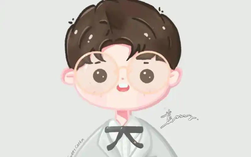 绘画过程记录 ipad手绘 q版头像 龚俊