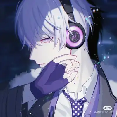 二次元男生头像蓝色系帅气