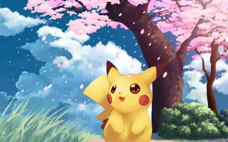 皮卡丘电脑桌面背景高清大图预览1440x900_动漫壁纸下载_墨鱼部落格