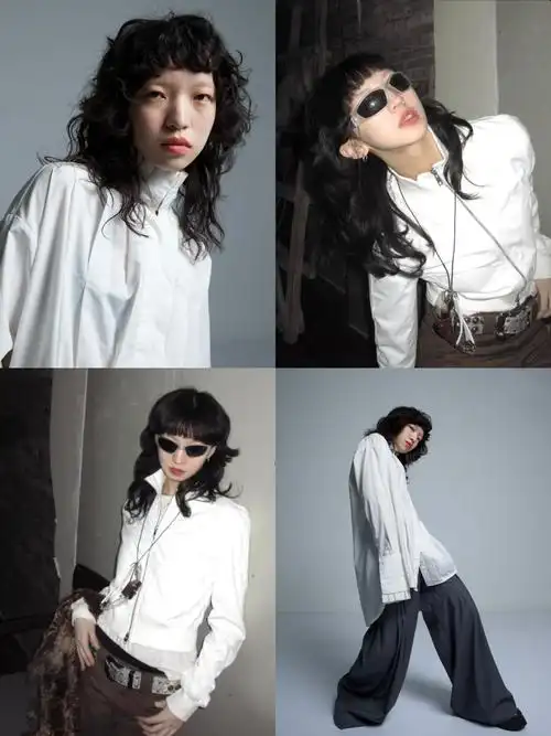 发型摄影丨中性复古凌乱层次感