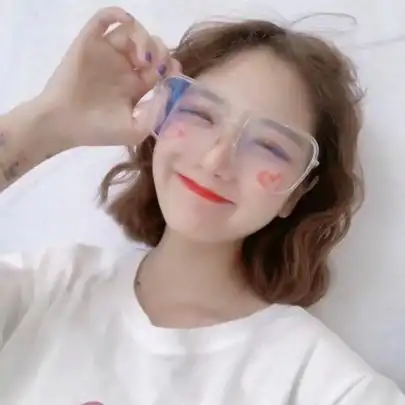 戴眼镜时尚好看女生头像图片大全