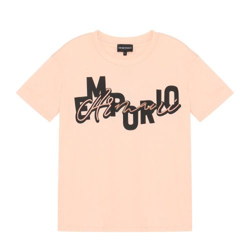 emporio armani/安普里奥阿玛尼 裸粉色 女士品牌logo标识印花圆领