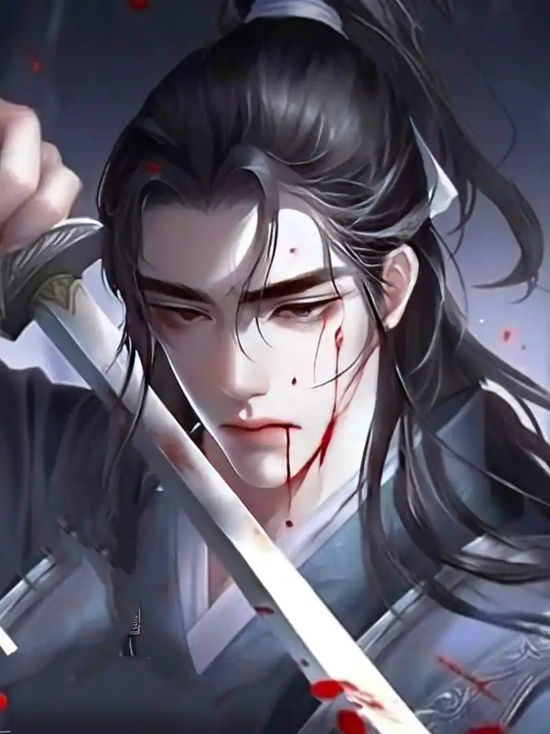 持剑少年六张·图三图四是吐血战损版 图五也比较有意思,像是在以命相