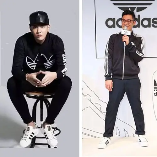 【自营免税】adidas 阿迪达斯superstar三叶草经典金标吴亦凡同款休闲