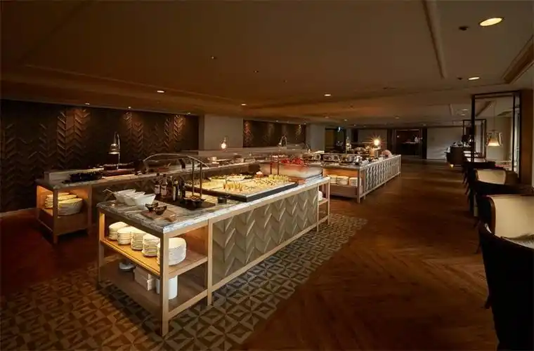 酒店早餐厅自助餐台_星级酒店自助餐保温加热布菲台