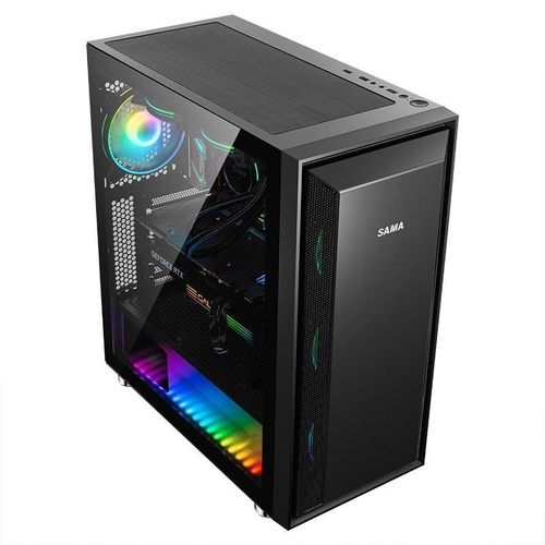 先马鲁班1机箱 e-atx 360水冷 竖装显卡 3机械硬盘 无孔玻璃侧板