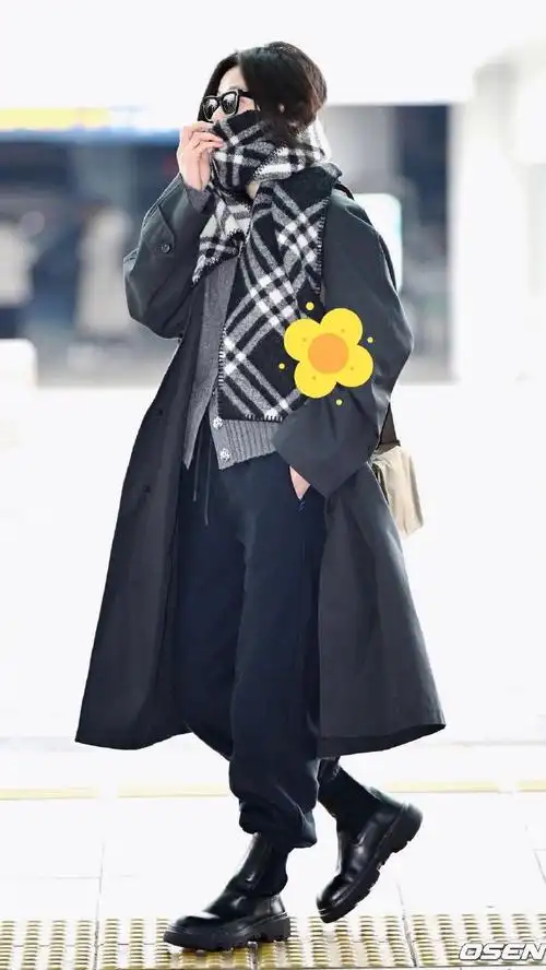 全智贤出国机场图