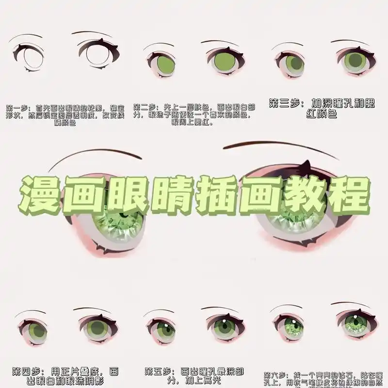 【漫画眼睛教程】.干货来啦!新手也适用的教程 #绘画教程 # - 抖音