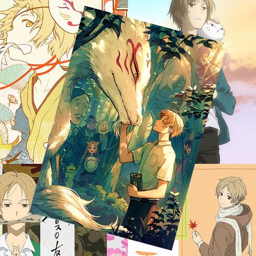 夏目友人帐海报夏目贵志猫咪老师二次元房间装饰宿舍高清壁纸墙贴