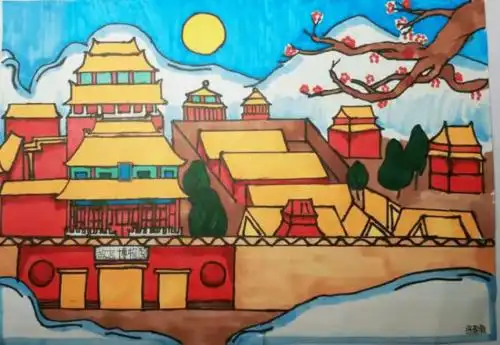 美到沉醉北京中小学生画说故宫