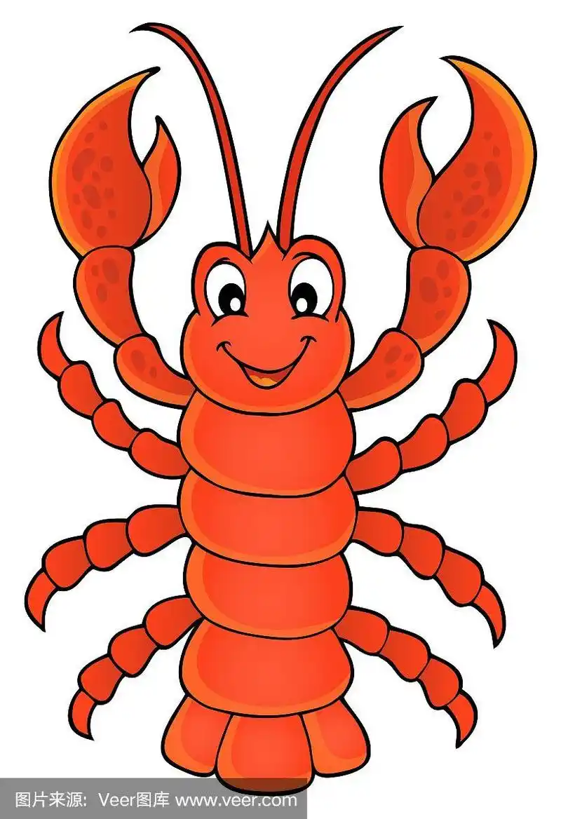 卡通龙虾主题形象1