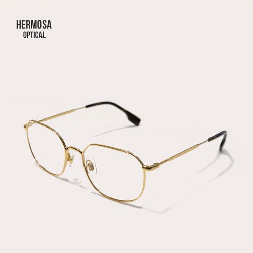 hermosaclassical复古格子金属雕花金丝边通勤款眼镜框1335