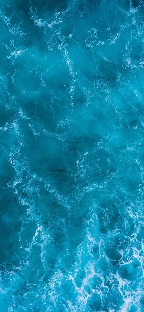 蓝色 海 全面屏壁纸
