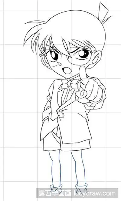 儿童画教程教你画柯南