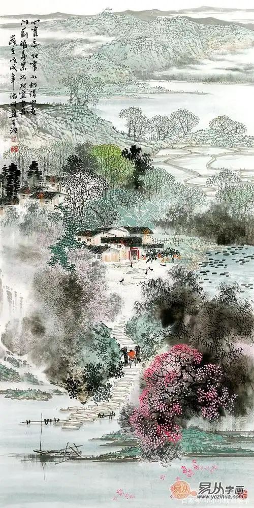 诸明江南山水画欣赏,山水如诗 沉睡了千年的江南梦