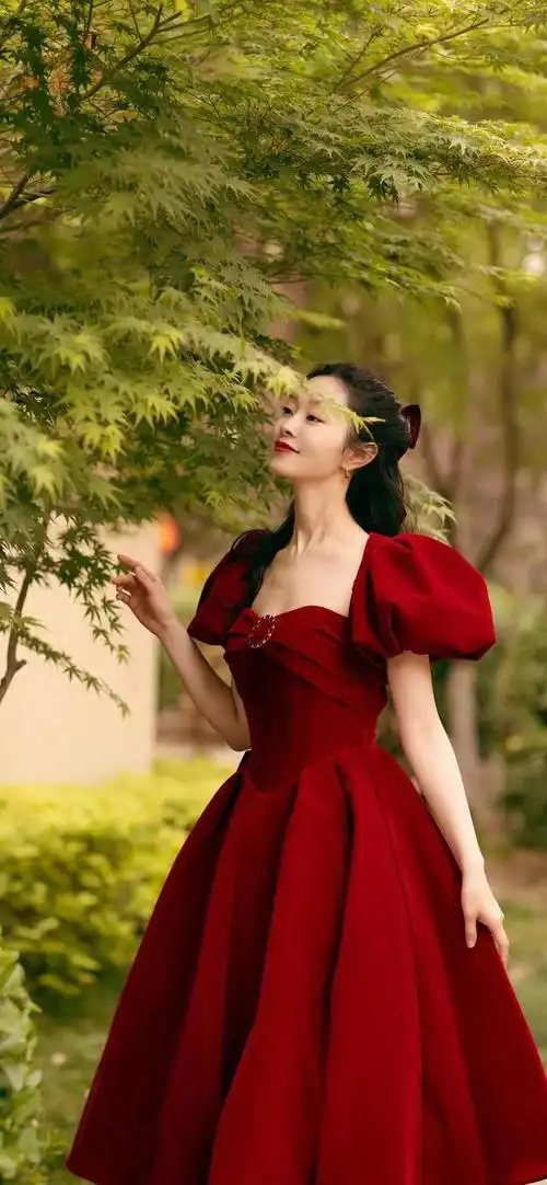 宋轶壁纸,穿的哪套礼服最好看,是雾霾蓝色,是香槟色,还是红色