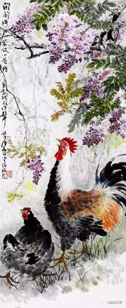 陆抑非 画鸡作品辑录|花鸟画|画风_网易订阅