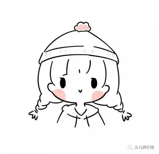 超萌的小姑娘简笔画线稿你值得拥有