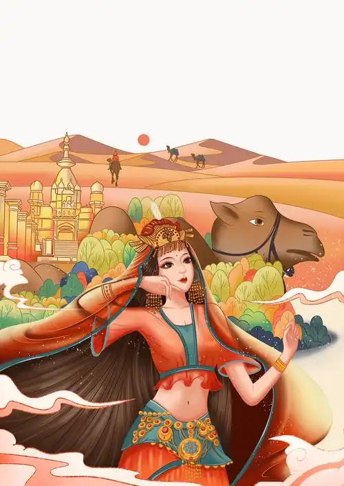 楼兰大漠|插画|商业插画|不数星星 - 原创作品 - 站酷 (zcool)