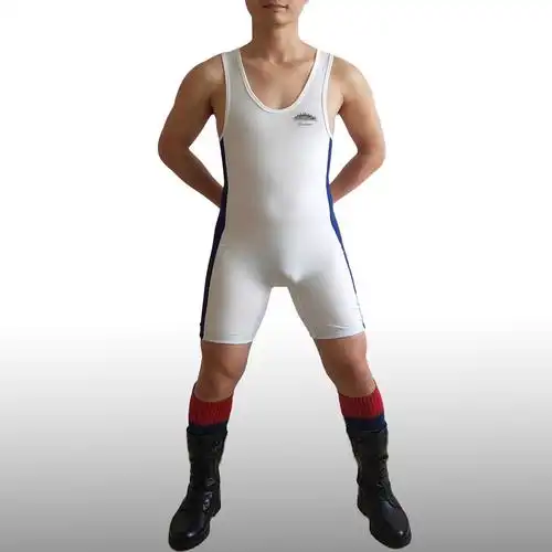 连体摔跤badiace男色镂空屁股古典举重紧身衣摔跤服