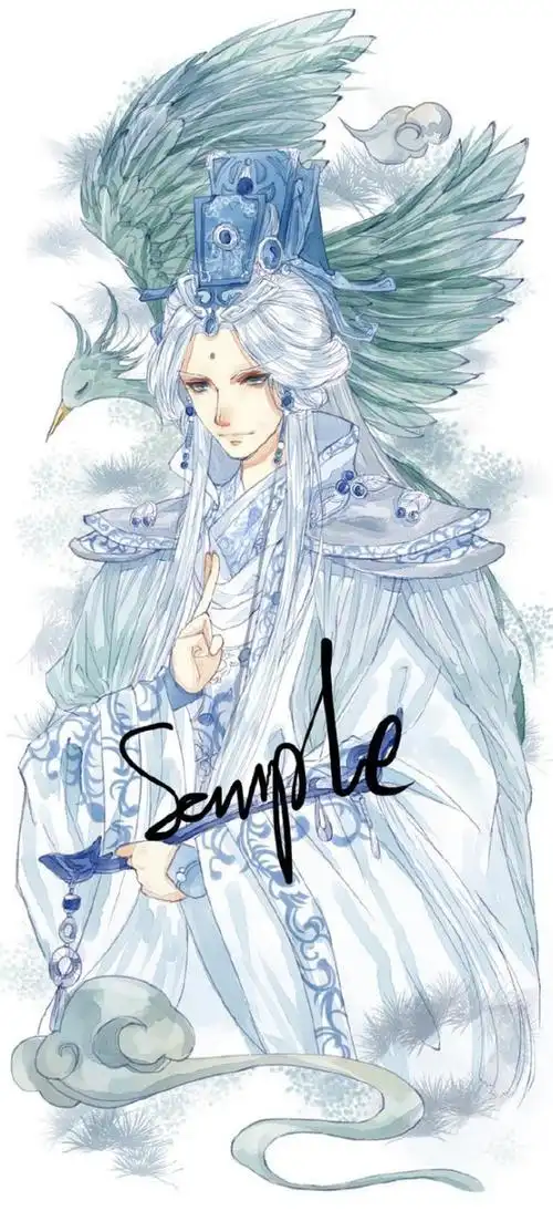 出单:蓝发古风动漫少年