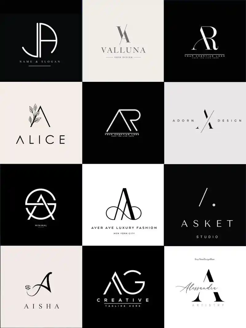 英文字母a合集!挖到宝!logo设计必备.#图文伙伴计划 - 抖音