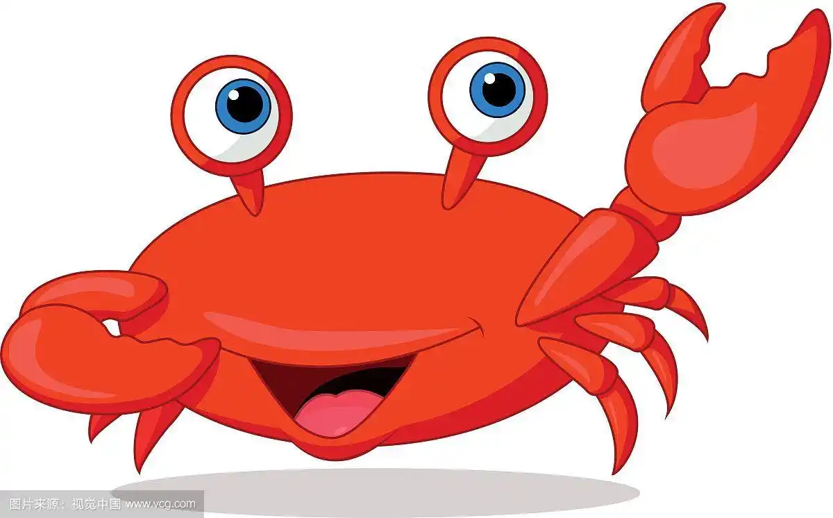卡通可爱的螃蟹