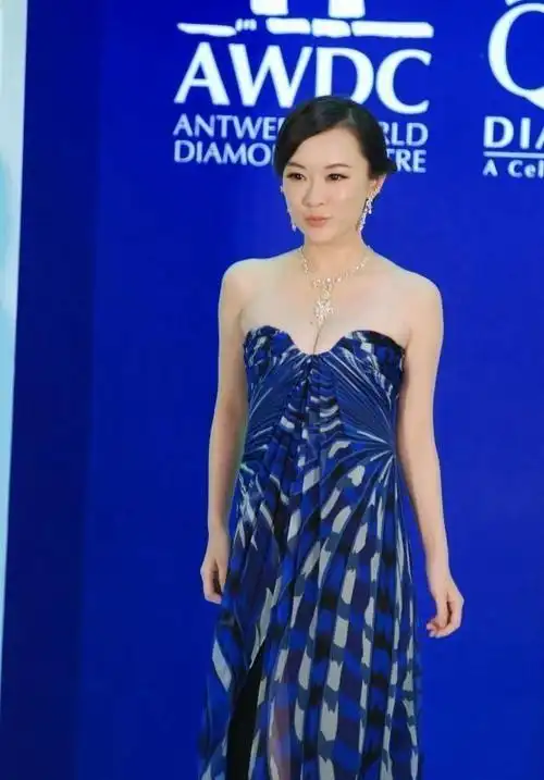 霍思燕还挺适合抹胸裙的虽然骨架很小但身材还挺有肉的