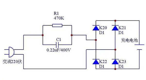led充电手电筒充电原理