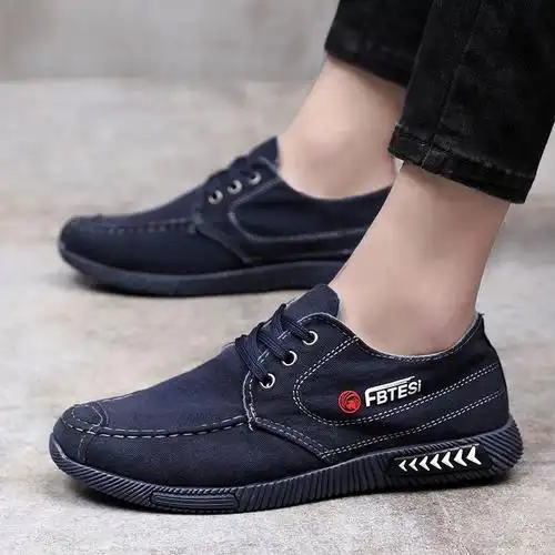 春季帆布鞋男士休闲鞋透气男鞋耐磨工作鞋水洗劳保鞋牛仔布鞋子男男鞋