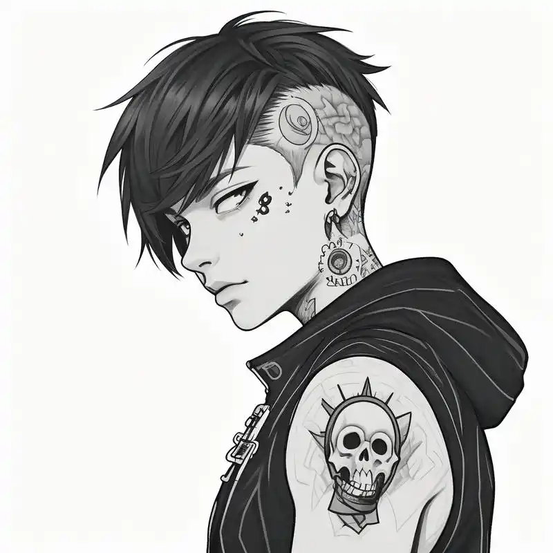 社会人男生纹身头像90 这组头像真的太酷了,社会人男生的纹身风格