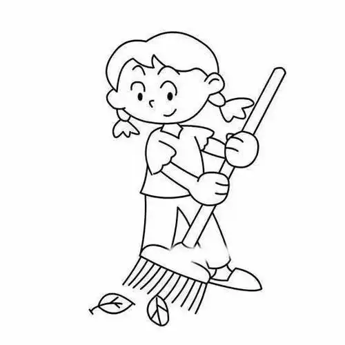 爱劳动图自强简笔画