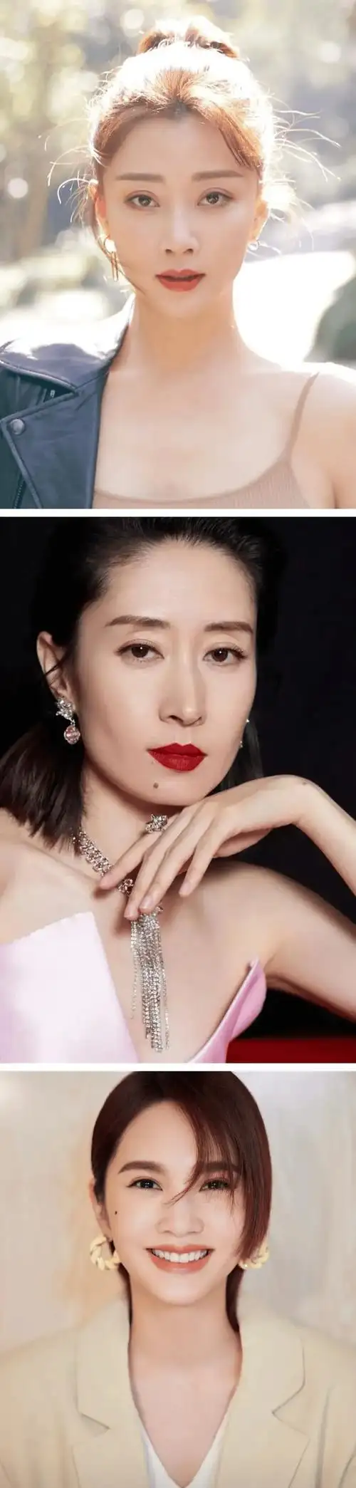 姜妍脖子上的美人痣从她拍戏一直至今都没有点掉,这颗痣也令她美上加