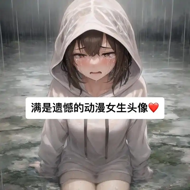 雨中哭泣,悲伤系列女孩头像壁纸7815.#dou上热门话题  也 - 抖音
